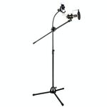 RODD NB-108 Karaoke Phone Microfono Treppiede Supporto per braccio a forbice, Per registrazione in studio, trasmissione dal vivo, spettacolo dal vivo, KTV, ecc.