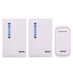 VOYE V015F2 Campanello Wireless Smart Music Home con doppio ricevitore, distanza telecomando: 120 m (aria aperta)