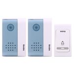 VOYE V004B2 Campanello Wireless Smart Music Home con doppio ricevitore, distanza telecomando: 120 m (aria aperta)