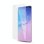 Vetro temperato con colla piena curva a liquido UV per Galaxy S10, sblocco dell'impronta digitale di supporto
