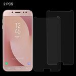 2 PCS per Galaxy J7 (2017) (versione USA) 0,3 mm 9H Durezza superficiale 2.5D Pellicola per schermo in vetro temperato non a schermo intero a prova di esplosione