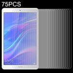 75 PCS 9H Durezza superficiale 8 pollici Pellicola in vetro temperato antideflagrante anti-impronta per Huawei Honor Tab 5