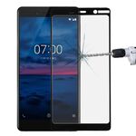 Per Nokia 7 0.3mm 9H Durezza superficiale 2.5D Pellicola in vetro temperato a schermo intero a prova di esplosione (nero)