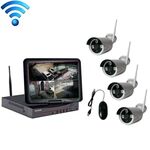 K9104E-PE2013C 4CH HD 960P 1.3 Mega Pixel 2.4GHz WiFi IP Bullet Camera Kit NVR con schermo LCD da 10,1 pollici