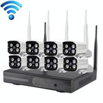 8CH HD 720P 1.0 Mega Pixel 2.4GHz WiFi IP Bullet Camera + Kit NVR