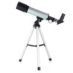 F36050 Cannocchiale da osservazione portatile professionale ad alta definizione High Times Espace telescopio astronomico con treppiede in lega di alluminio (argento)