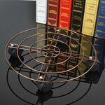 Supporto per vasi da fiori in ferro con ruote universali Portavasi rotondi mobili, diametro: 30 cm (bronzo)