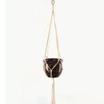 P007 Tipo Macrame Vasi da fiori appesi Decorazione per interni Supporto per piante da esterno per fioriera intrecciata per esterni