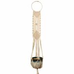 Q001 Tipo Macrame Vasi da fiori appesi Decorazione per interni Supporto per piante da appendere per fioriera intrecciata per esterni