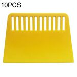 Raschietto in plastica da 10 pezzi per carta da parati, pellicola di vetro per autoveicoli, frittelle, strumento di decorazione (giallo)