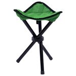 Escursionismo Outdoor Campeggio Pesca Sgabello pieghevole Sedia triangolare portatile Carico massimo Sedia pieghevole 100 kg Dimensioni: 22 x 22 x 31 cm (verde)