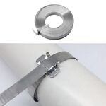 Fascetta per tubi dell'olio con vassoio in filo di acciaio inossidabile 304 da 30 m con cerchio, dimensioni: 12 × 0,76 mm