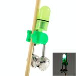Accessorio da pesca da 10 pezzi Allarme per morso da pesca con clip a doppia campana con luce notturna a LED