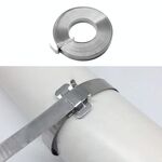Fascetta per tubi dell'olio con vassoio in filo di acciaio inossidabile 304 da 30 m con cerchio, dimensioni: 7,9 × 0,25 mm