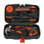 Set di attrezzi 9 in 1 Kit di utensili manuali per uso domestico con custodia per attrezzi