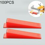 100 PCS Localizzatore di pavimenti per piastrelle Inserto per livellamento a cuneo livellatore per piastrelle per strumento di aiuto del sistema di appiattimento del piatto OG6480