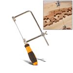 Seghetto a forma di U con lame per metallo / legno / tubo di plastica / filo Utensile manuale fai-da-te Sega portatile per la lavorazione del legno, larghezza: 105 mm