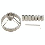 Guida per trapano 9 in 1 Maschera per fori tascabili verticali 5/6/7/8/9/10 / 12mm Localizzatore di fori per punte da trapano Kit per maschere per la lavorazione del legno in acciaio inossidabile