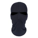 Maschera per la testa da bicicletta a doppio foro in lycra elastica unisex stile passamontagna (nera)