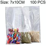100 PCS Confezionamento sottovuoto per alimenti Sacchetto di plastica trasparente Sacchetto per alimenti in nylon, dimensioni: 7 cm x 10 cm