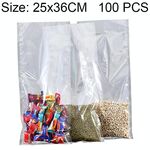 100 PCS Confezionamento sottovuoto per alimenti Sacchetto di plastica trasparente Borsa per la conservazione della freschezza in nylon, dimensioni: 25 cm x 35 cm