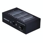 B855 LINEPAUDIO Amplificatore di segnale per prefonografo telefonico con ingresso ausiliario e controllo del volume (nero)