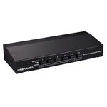 LINEPAUDIO B898 Comparatore altoparlante / amplificatore stereo a sei vie Commutatore selettivo bidirezionale (nero)