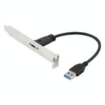 Connettore staffa da pannello da 20 cm Cavo da USB-C / Type-C femmina a USB 3.0 maschio Cavo di prolunga