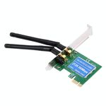 Scheda adattatore di rete LAN wireless PCI Express da 300 Mbps con 2 antenne, standard IEEE 802.11b / 802.11g / 802.11n