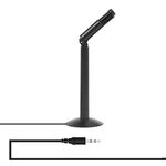 Yanmai SF-950 Testa di rotazione di 120 gradi Jack da 3,5 mm Microfono per registrazione stereo da studio, lunghezza cavo: 1,3 m, Compatibile con PC e Mac per Live Broadcast Show, KTV, ecc. (Nero)