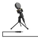 Yanmai SF-930 Microfono professionale a condensatore per registrazione audio con supporto per treppiede, lunghezza cavo: 2,0 m, Compatibile con PC e Mac per Live Broadcast Show, KTV, ecc. (Nero)
