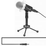 Microfono professionale a condensatore da gioco Yanmai Y20 con supporto per treppiede, lunghezza cavo: 1,8 m, Compatibile con PC e Mac per Live Broadcast Show, KTV, ecc. (Nero)