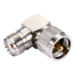 Connettore UHF femmina a maschio UHF, gomito a 90 gradi