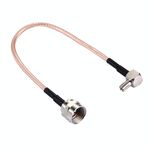 Cavo da 15 cm TS9 a F maschio RG316 (oro)