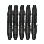 5 coppie di connettori per cavo audio XLR a 3 pin nero maschio e femmina
