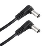 Cavo di alimentazione CC da 30 cm 5 A 5,5 x 2,1 mm maschio a gomito maschio, 12-24 V. CC