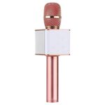 SDRD SD-08 Doppi altoparlanti Alta qualità del suono KTV portatile Registrazione karaoke Microfono a condensatore wireless Bluetooth (oro rosa)