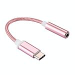 Adattatore audio da USB-C / Type-C maschio a 3,5 mm femmina, Adattatore audio USB-C / Type-C maschio a femmina da 3,5 mm, lunghezza: circa 10 cm (oro rosa)