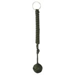 Portachiavi di sopravvivenza con cordino per autodifesa in acciaio con cuscinetto a sfera in acciaio con pugno di scimmia nero (verde)
