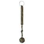Portachiavi di sopravvivenza con cordino per autodifesa con cuscinetto a sfera in acciaio con pugno di scimmia nero (mimetico verde 2)
