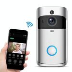M4 720P Smart WIFI Campanello visivo PIR video a bassissimo consumo con 3 slot per batteria, supporto per monitoraggio remoto del telefono cellulare e visione notturna e obiettivo grandangolare da 166 gradi