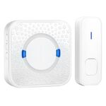 P6-B 110dB Wireless IP55 Ricevitore per campanello WiFi impermeabile a basso consumo energetico, 53 opzioni musicali, distanza del ricevitore: 300 m (bianco)