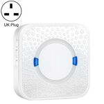 P6 110dB Wireless IP55 Impermeabile a basso consumo energetico Ricevitore per campanello WiFi Doing-dong, distanza ricevitore: 300 m, spina UK (bianca)