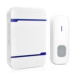 P7 110dB Wireless IP55 Ricevitore per campanello WiFi impermeabile a basso consumo energetico con luce notturna, 53 opzioni musicali, distanza del ricevitore: 300 m (bianco)