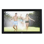 Macchina pubblicitaria da appendere a parete da 18,5 pollici, macchina pubblicitaria per espositori elettronici per centro commerciale, cornice per foto digitali (nera)
