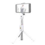 K10 Bluetooth 4.0 Telefono cellulare Bluetooth regolabile Selfie Stick Self-timer Pole Treppiede (bianco)