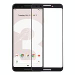 Lente in vetro esterno per schermo anteriore per Google Pixel 3 (nero)