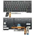 Tastiera US Backlight per Lenovo ThinkPad E480 L480 L380 Yoga T480 (argento)