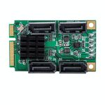 Scheda controller Mini PCI Express Marvel 88SE9215 SATA III 6G a 4 porte