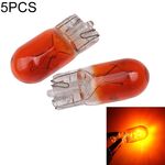5pcs T10 12v 5w luce di lettura per strumenti da auto (ambra)